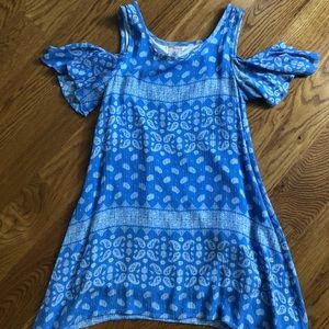 Girls cold shoulder dress